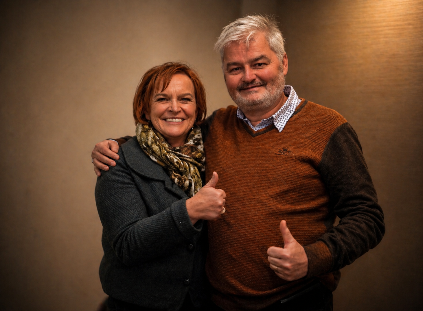 Annick en Thierry tussen de olijfbomen in Zakros, Kreta